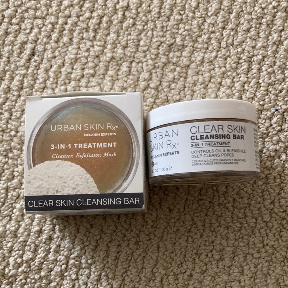 NEW Urban Skin Rx 3-in-1 Treatment Clear Skin Cleansing Bar Oil Control Mask NIB